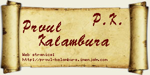 Prvul Kalambura vizit kartica